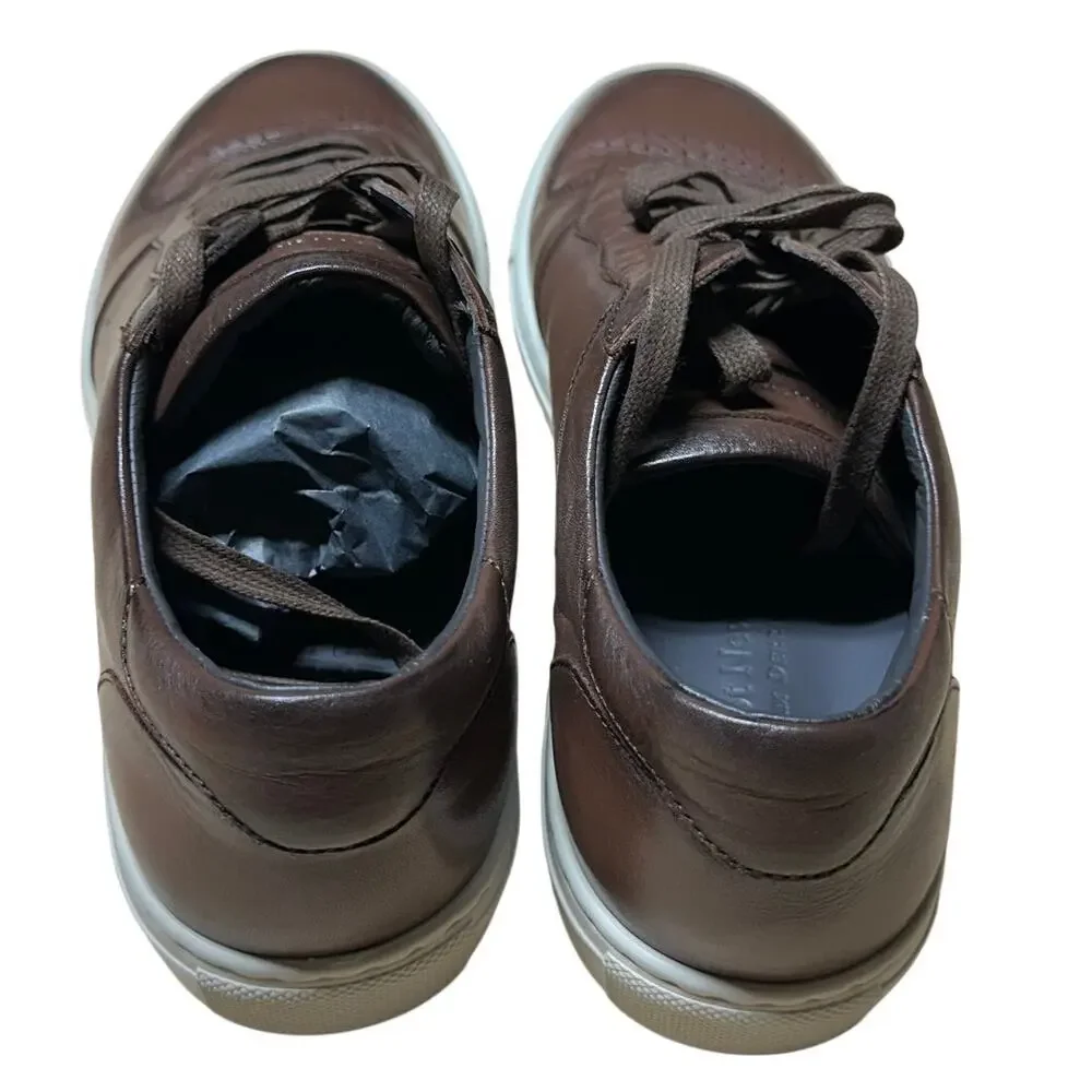 To Boot New York Barbera Brown Leather Sneaker Men's Size 9 New In Box